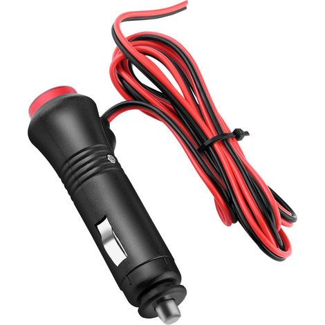 1,5 m langer Zigarettenanzünder-Adapter (männlich) mit Ein-/Ausschalter und 12V/24V-Sicherung für Autos (1/5)