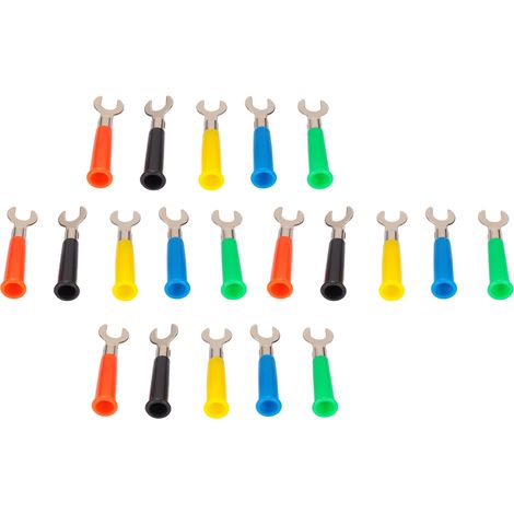 Set aus 4 U-förmigen Verbindern für 6 mm Drähte, lötbar, gute Leitfähigkeit, aus Messing in 5 Farben, für Anschlussklemmen. (1/5)