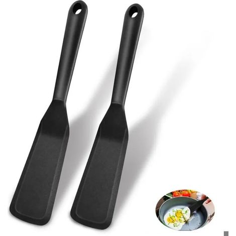 Spatule Cuisine,2 Pièces Mini Spatules Patisserie Silicone Spatule à Crêpes,Spatule Poele en Silicone pour les Poêles Anti Adhésif (1/5)