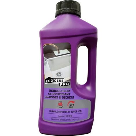 Desatascador Súper Potente para Grasas y Residuos de Cocina Pro 1l - Ecogene