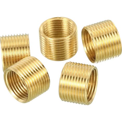M14 à M12 Filetage Adaptateur Manche Réduction Écrou, 5 Paquet 10mm Fileté Creux Tube Adaptateur Laiton Coupleur Connecteur Tube Raccord (1/5)