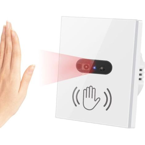 Cerhot 230V EU Motion Sensor Switch IR Light Switch Touchless Motion Sensor Light Switch Infrared Light Switch (White EU)