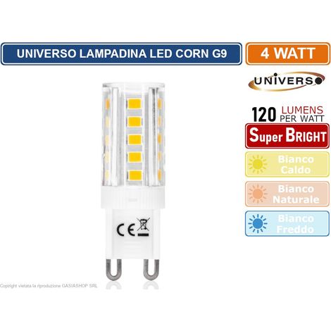 LAMPADINA LED G9 SPOTLIGHT 4W TUBOLARE SMD CHIP 2835 AC 180/265V 120 LUMEN /WATT - Colore Luce: Bianco Freddo
