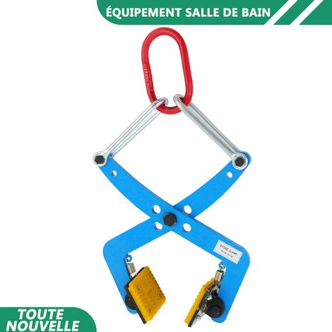 WAOBDLA Pince de levage de pierre de 300kg/661 lbs Pince de levage de pierre verticale d'ouverture 3.94-11.81in (1/5)