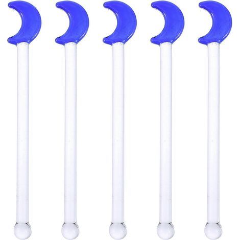 Lot de 5 agitateurs à cocktails motif lune pour anniversaire, mariage ou fête.-12.5X2X.5cm (1/4)