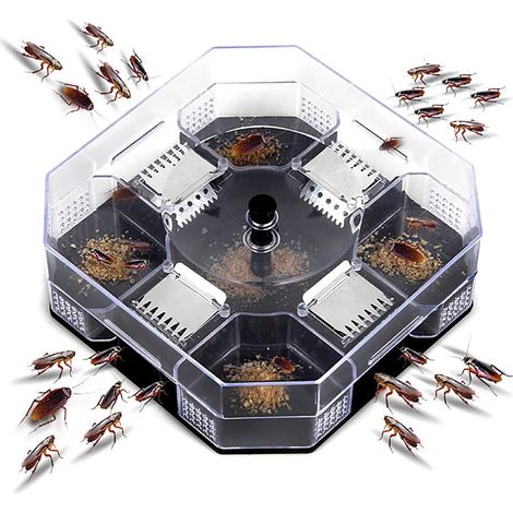 Piège à cafards réutilisable et écologique, boîte anti-blattes pour cuisine intérieure, dispositif de capture durable et sans poison. (1/5)
