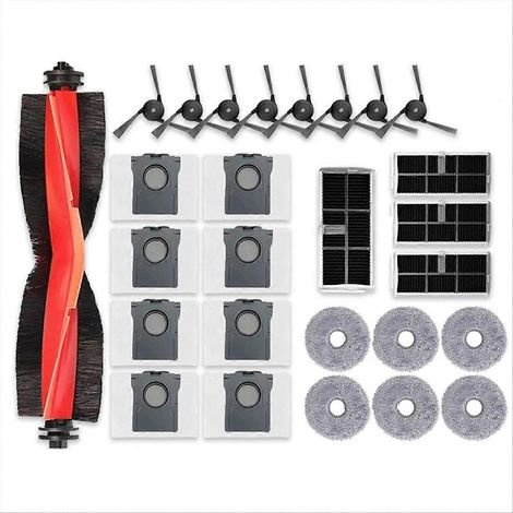 Balai principal + Filtre HEPA + Serpillères + Sac à poussière pour robot aspirateur X40/X40 Pro, kit complet d'entretien, accessoires de remplacement durables, haute efficacité de nettoyage. (1/5)