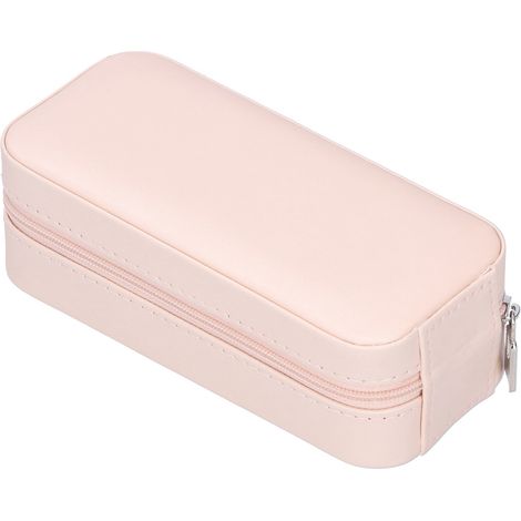 Organisateur de bijoux portable en PU pour boucles d'oreilles, colliers et bagues, étui de présentation et de rangement (1/5)