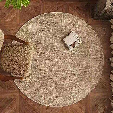 Tapis rond pour sol, tapis de bureau et de salon, tapis antidérapant pour table basse ou espace d’apprentissage enfants – diamètre 80 cm