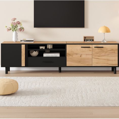 Mobile TV 180 x 32,5 x 50 cm, 3 ante, 1 cassetto, per TV fino a 80" OKMYHOME (1/5)