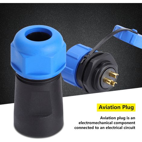 Connecteur de prise aviation étanche en plastique IP68 SP21 à 3 broches (3 broches) (1/5)