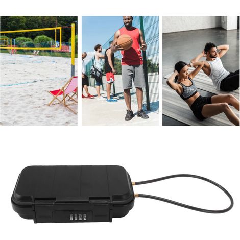 [Coffre-fort portable] [ANDIAMO] [Modèle de sécurité à combinaison] [ABS-Zinc-Étanche] Boîte de sécurité à combinaison étanche et antivol avec cable 7mm pour usage extérieur (704g)