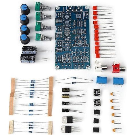 Kit de circuit imprimé de préamplificateur/amplificateur AMP avec contrôle de volume et de tonalité (à monter soi-même) pour basses, médiums et aigus (1/4)