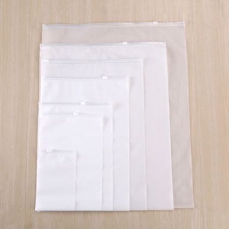 Doppelt mattes Verschlussbeutel, umweltfreundlicher, durchscheinender EVA-Beutel mit Ventil für Winterkleidung und Kissen, Größe XS, 10 x 15 cm (1/5)