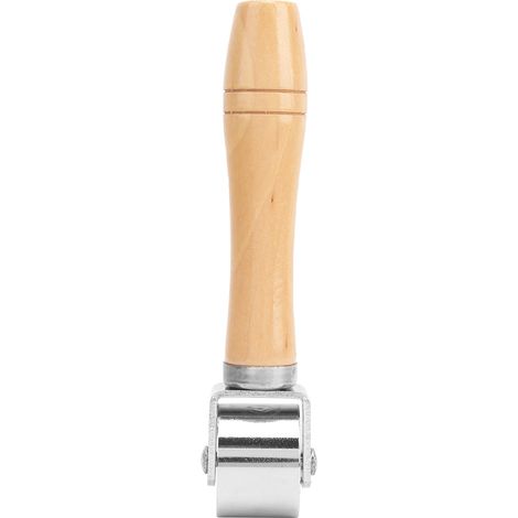 Outil de Roulage de Bordure en Cuir DIY avec Manche en Bois - Argenté 26mm (1/5)