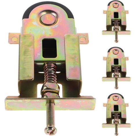 Lot de 4 Roulettes Coulissantes pour Porte de Placard 40 MM Poulies en Acier Robuste Système Silencieux pour Portes de Placard et Armoires Quincaillerie de Rechange Polyvalente