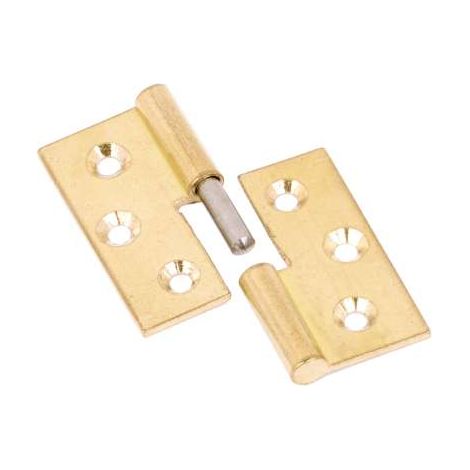 Cerniere Piane Lisce Ottone Lucida Mm.50X40 Sinistra