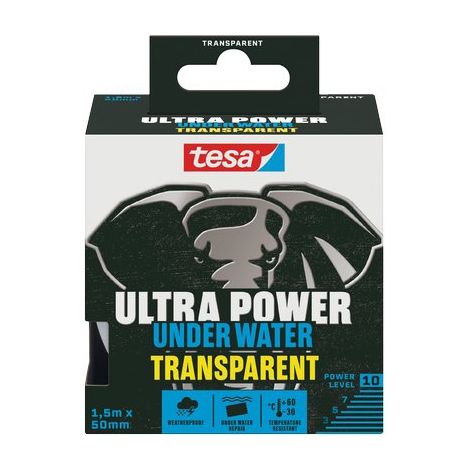 Nastro Ultra Power Under Water 56481 Tesa Trasparente 1,5 ml 50 mm 2 Pezzi