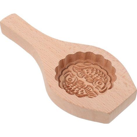 Moule à gâteaux de lune en bois, moule à biscuits, moule à gâteaux de lune chinois, moule à pâtisserie à motif décoratif-22X10.5X2.5CM (1/4)