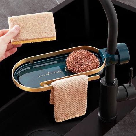 Évier de cuisine, meuble de salle de bain, égouttoir à éponges et chiffons, étagère de rangement-AquaForge (1/4)