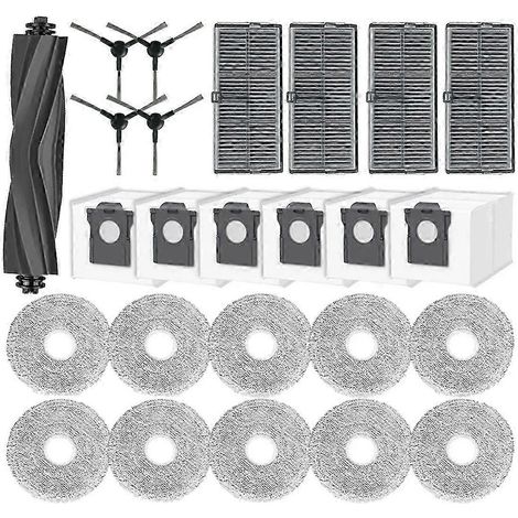 Accessoires pour aspirateur robot Dreame Mova E30 Ultra : brosse latérale principale, filtre HEPA, chiffon de nettoyage (1/5)