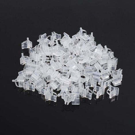 Clip de greffage pour semis de tomate et aubergine – 100 pièces en plastique transparent – Taille 1,00 x 1,50 x 2 cm – Augmente le taux de survie des greffes - 100pcs (1/5)