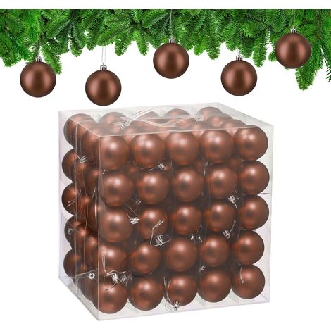 Juego de bolas navideñas mate, 100 piezas