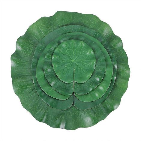 Set mit 10 künstlichen Lotusblättern aus Schaumstoff, schwimmend, 5 verschiedene Designs für Teiche und Wasserspiele (1/5)