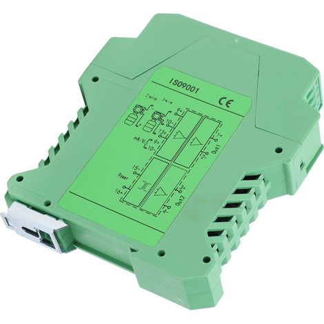 Isolateur de signal CC, transmetteur de courant et de tension, montage sur rail DIN, 1 entrée, 2 sorties, 0-5 V à 0-10 V, GLG (1/5)
