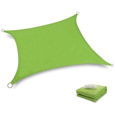 Voile d'ombrage triangle auvent protection solaire auvent de jardin protection UV vert 22 quadrilatère (1/4)