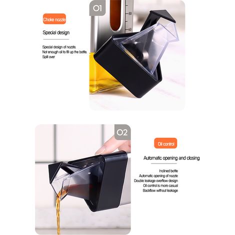 Vaporisateur d'huile rechargeable, distributeur d'huile et de vinaigre, flacon pulvérisateur avec graduations pour la cuisine et le barbecue