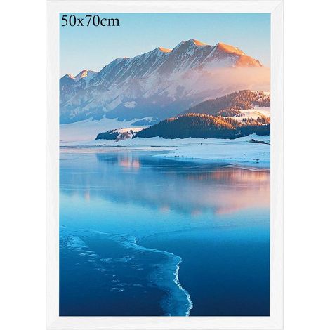 Bilderrahmen 50x70 Holz Weiß Wandmontiert Fotorahmen Weiß 1 x (50x70) (1/5)