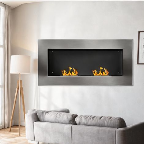 Cheminée électrique argento en acciaio inox 110 x 54 x 14 cm (1/5)