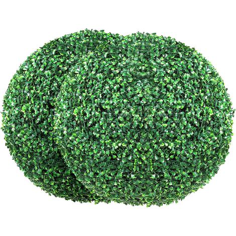 Boule de buis artificielle, 50,8 cm, lot de 2, verdure toute l'année, décoration extérieure et intérieure pour jardin, balcon, terrasse, mariage. (1/5)