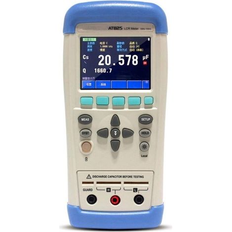 Testeur de charge électronique CC Multimètre de précision de compteur LCR AT825 10KHz L C R D Z Theta ESR Tester Écran Tactile LCD USB AC100-240V Testeur pour le courant de tension d'alimentation de l (1/4)