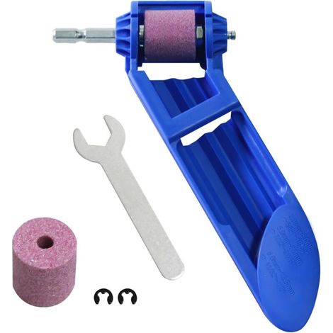 Affilatrice portatile per punte da trapano - Mola diamantata elettrica per punte da trapano da 2 a 12,5 mm - Affilatura rapida, blu - Adatta per appassionati del fai da te e professionisti (1/4)