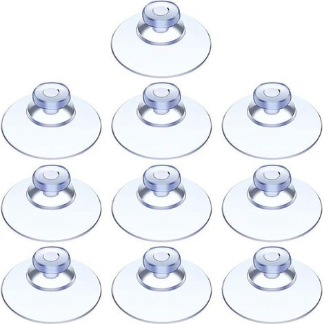 HOXILEELEOLot de 40 ventouses transparentes 20mmCharge maximale élevéePour surfaces lisses verre, carrelage, salle de bain, cuisine (1/4)