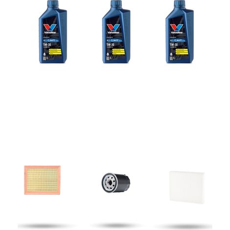Kit tagliando 3 FILTRI e 3L OLIO compatibile con Toyota Yaris III (XP13) 1.0 12v 51kw Dal 2011 (1/5)
