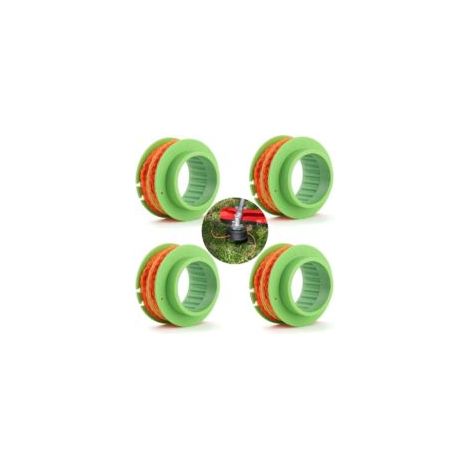 Carrete AS1300 de 4 piezas para desbrozadora, compatible con EGO ST1500/ST1500-S, Weed Eater, alimentación automática, hilo doble trenzado - Crezuo (1/4)