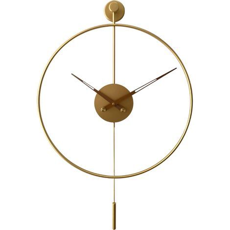 Horloge Murale Décorative avec Pendule Horloges Murales Modernes en Métal Silencieuses sans tic-tac pour Salon - 50cm (1/5)