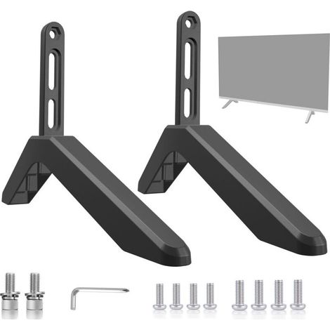 Pieds de Support TV Universels, Support TV pour Téléviseurs de 32 à 75 Pouces, Base Stable avec Réglage de L'inclinaison, Compatible avec Samsung, LG, Sony, etc. Écrans Plats, Incurvés (1/5)