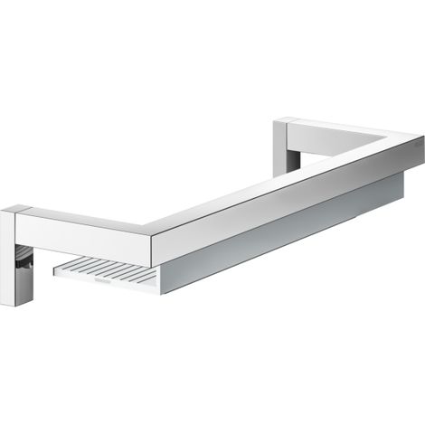 KEUCO Duschablage aus Metall hochglanz-verchromt und Aluminium silber, magnetischer Glas-Abzieher, 11x40x6cm, Wandmontage in der Dusche, Edition 90 Square (1/5)