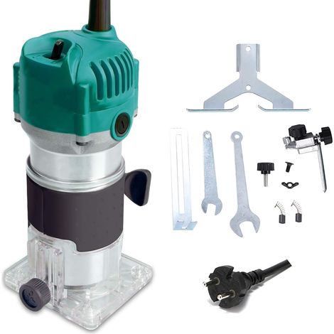 Fresatrice Verticale Elettrica 800W 6 MM Rifilatore Fresa Legno Trimmer Router