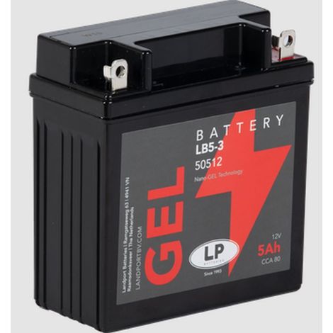 Batteria al gel Landport 12V 5Ah, senza manutenzione, 119x60x128mm, MG LB5L-B