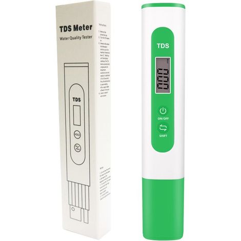Stylo testeur de qualité de l'eau TDS – 25 x 14 x 134 mm, résolution de 1 ppm, fonctionnement sous 3 V (1/2)
