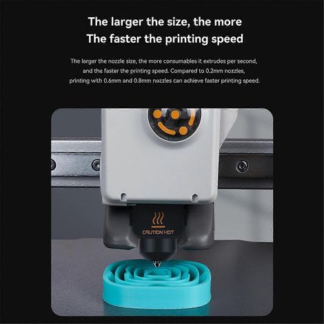 Kit de tête d'impression pour imprimante 3D Bambu Lab A1/A1 Mini à grande vitesse, buse en acier trempé.