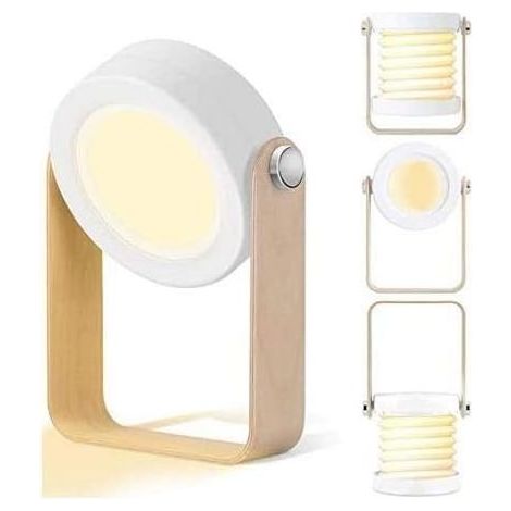 Lampe de table LED Lampe de chevet,Night Light Lantern Vintage Touch Dimmable, Pliable Portable Lantern Light Lampe de chevet Camping Lampe pour Chambre Salon Camping (1/5)