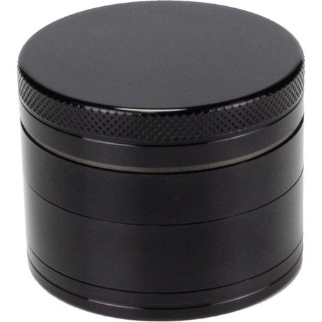 Macinino in metallo, per erbe aromatiche e spezie, 100% alluminio, set da 4 pezzi, nero, 50 mm (1/5)