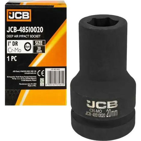 Adaptateur dede impact profond 1" 20mm (hexagonal de 6 côtés)
