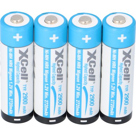 4x XCell Mignon AA Akku Ni-MH 1,2V 2900mAh (1/5)